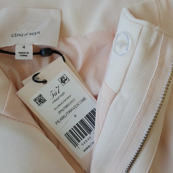 CINQ À SEPT! Ruthy Sequin Stripe Jacket and  Pants in Pink/ Travertine (SET) - Picture 11 of 17